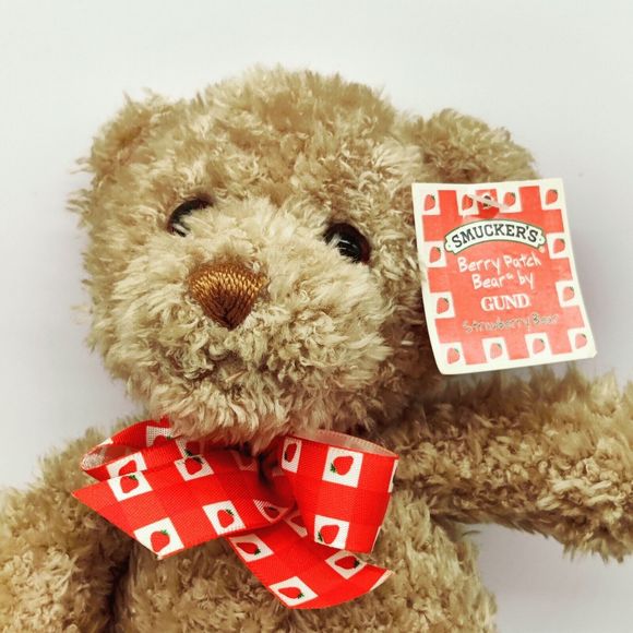 GUND Smuckers Strawberry Bear Berry Patch Bear 9" Plush - Picture 3 of 8